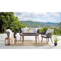 4pc All-Weather Wicker Athens Outdoor Conversation Set with 26" Coffee Table - Brown - Alaterre Furniture