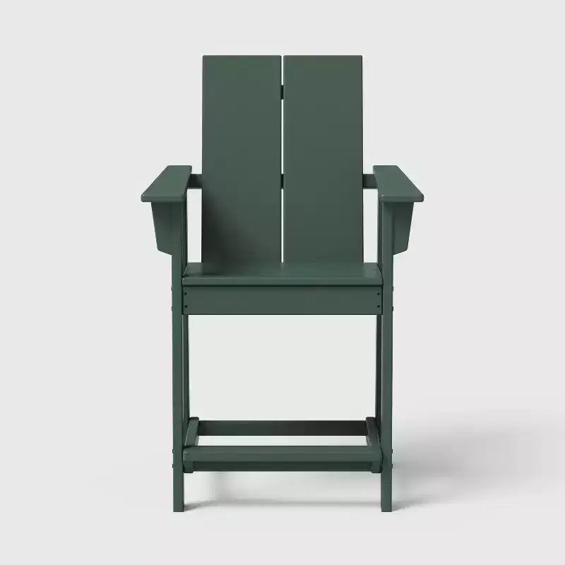 Ensemble de 3 chaises de comptoir d'extérieur POLYWOOD Moore avec table de connexion verte