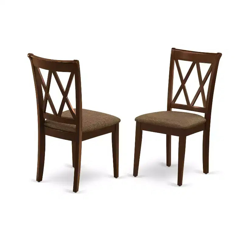 Ensemble de table à manger ronde en acajou HomeStock avec chaises
