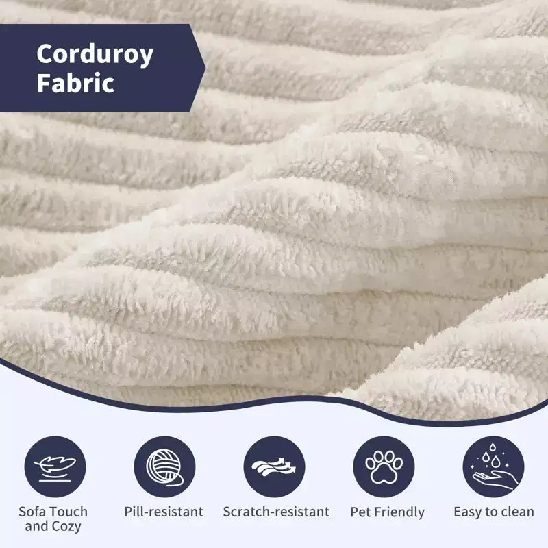 Mjkone Canapé sectionnel moderne 2 pièces 106'' en velours côtelé, à combinaison libre, en forme de L, avec siège profond, canapé-lit rembourré avec chaise longue gauche