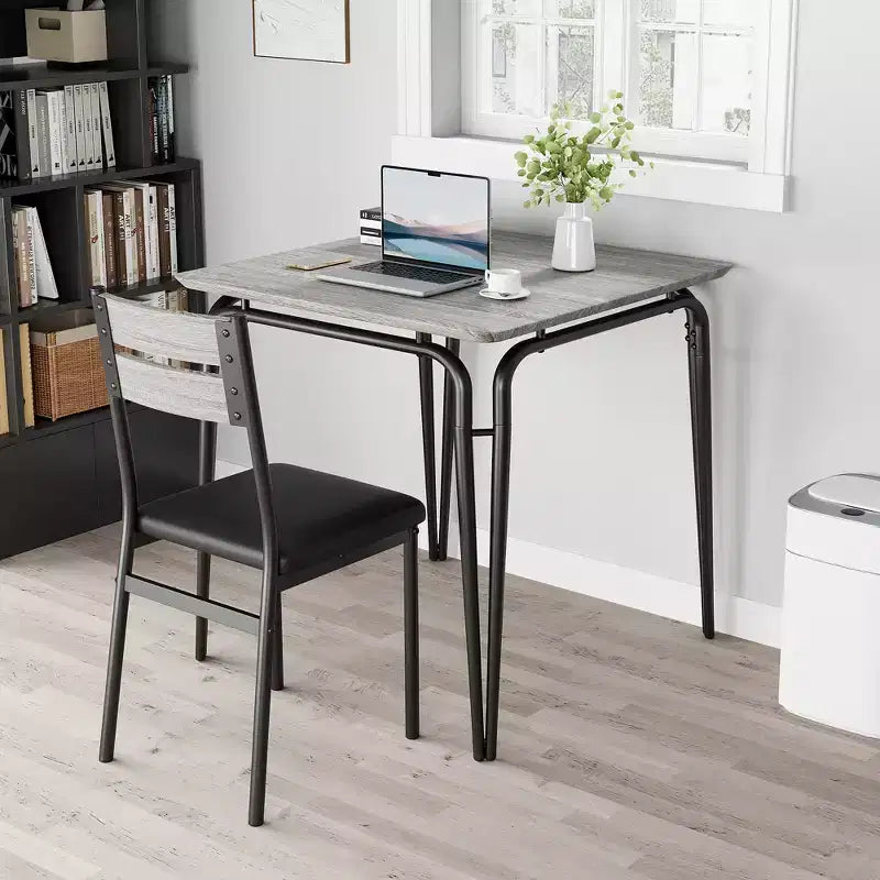 Table à manger pour 2 personnes - Petite table et chaises, Ensemble de salle à manger carré, Ensemble de table à dîner, Ensembles de cuisine et de salle à manger 3 pièces pour petit espace, appartement