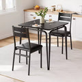 Dining Table for 2 - Small Table and Chairs, Square Dinette Set, Dinner Table Set, 3 Piece Kitchen & Dining Room Sets for Small Space, Apartment
