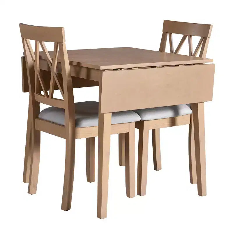 Ensemble de salle à manger 3 pièces extensible Merax avec chaises rembourrées