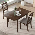 Ensemble de salle à manger 3 pièces extensible Merax avec chaises rembourrées