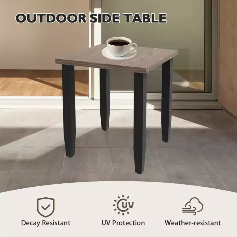 EAGLE PEAK Table et chaises de bistrot en osier, meubles de patio extérieur, fauteuils à bascule pivotants avec poufs et table, ensemble de 5 pièces