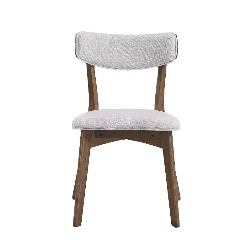 GDFStudio Megann Ensemble de salle à manger 5 pièces en tissu et bois, style moderne milieu de siècle
