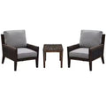 Courtyard Casual Bermuda FSC Teak 3 pc Seating Set Includes: Two Club Chairs and One Square End Table
