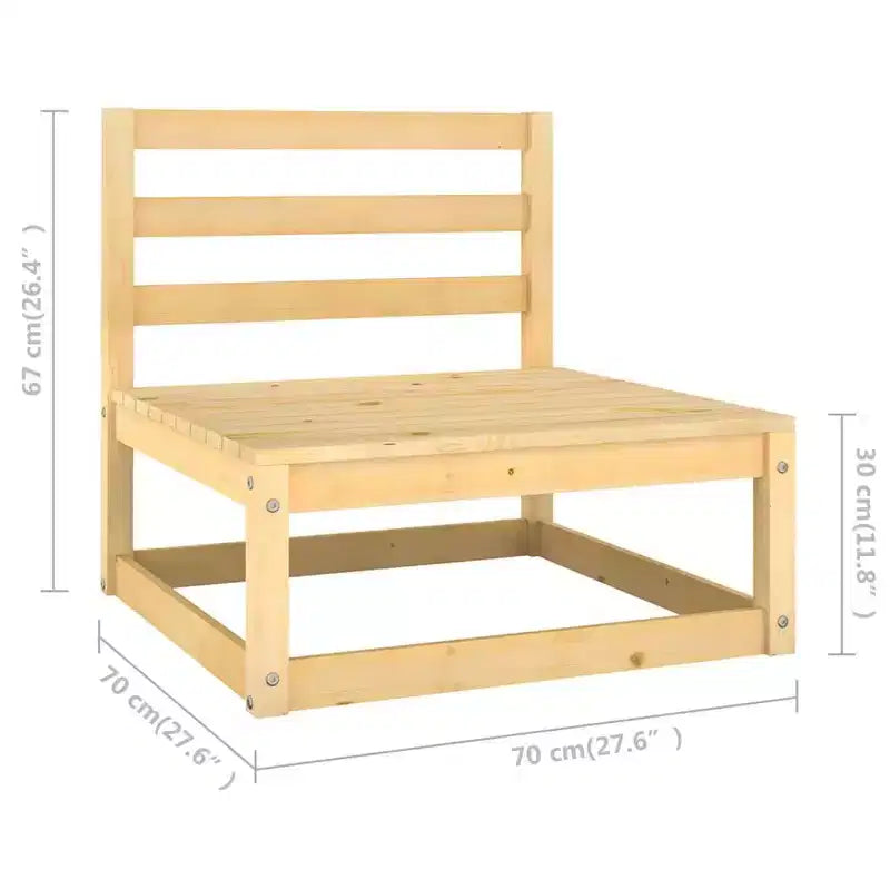vidaXL Salon de jardin/salle à manger pour l'extérieur, chaises avec coussins pour le jardin - Naturel avec coussins