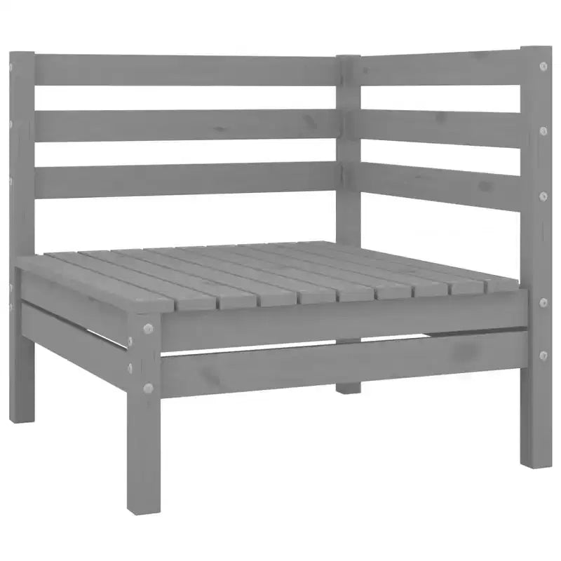 vidaXL Salon de jardin 6 pièces en pin massif de style rétro gris – Mobilier d'extérieur confortable pour une configuration polyvalente et un assemblage facile