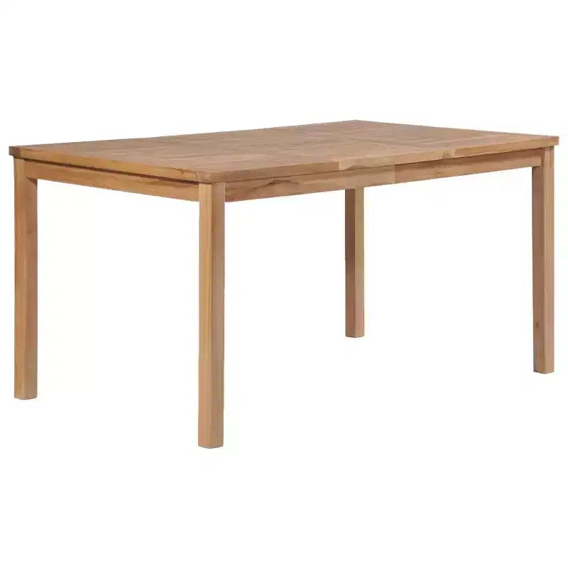 vidaXL Ensemble de Repas de Jardin Teck Naturel Teck Massif Poncé Lisse Standard