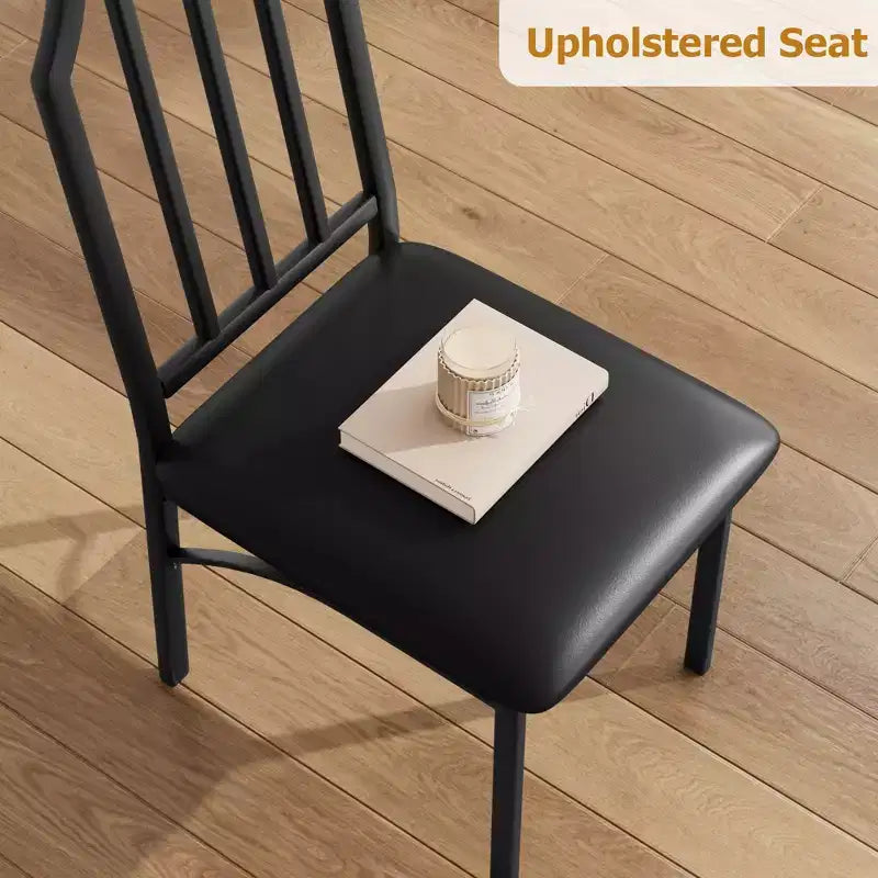 Lot de 2 chaises de cuisine, ensemble de table de salle à manger avec coussin confortable, ensemble de meubles de cuisine avec chaises, convient pour le salon, la cuisine.