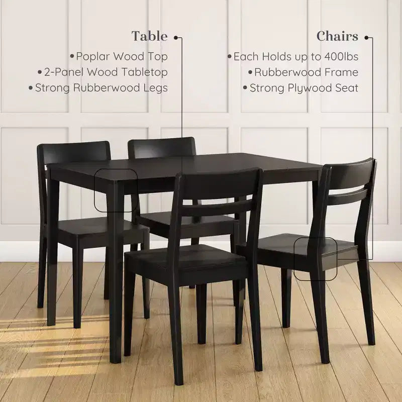 Ensemble chaise et table de salle à manger Crew