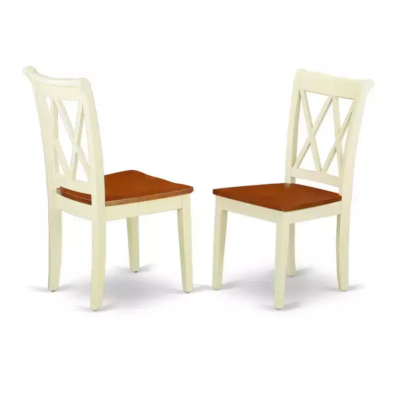 Ensemble table à manger ronde 5 pièces - Table de 107 cm et 4 chaises - Ensemble de cuisine style baroque