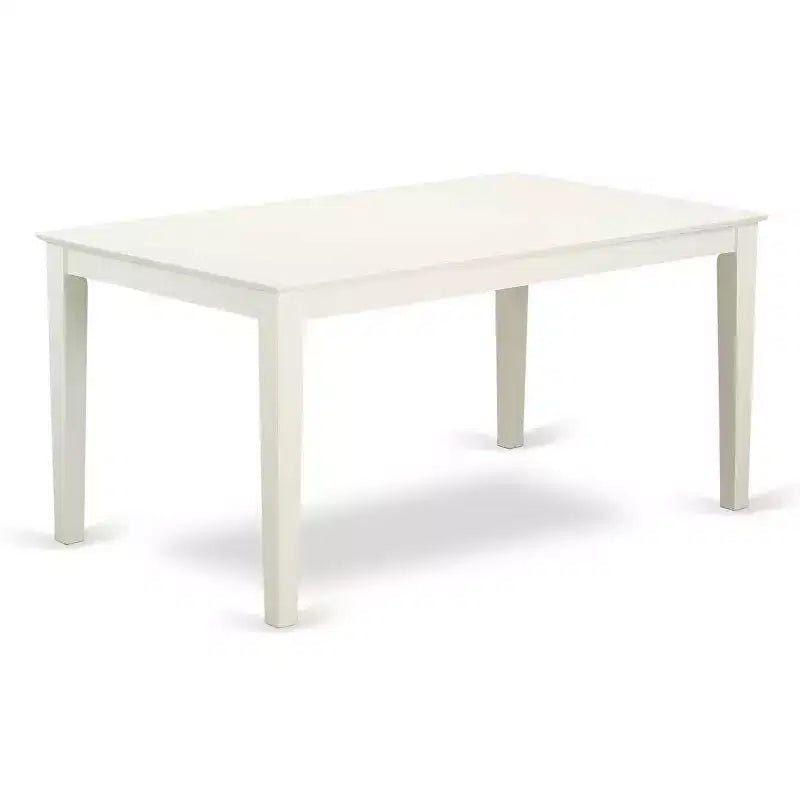 Ensemble de salle à manger 5 pièces - Table rectangulaire et 4 chaises de cuisine - Fini blanc lin - Ensemble de salle à manger moderne