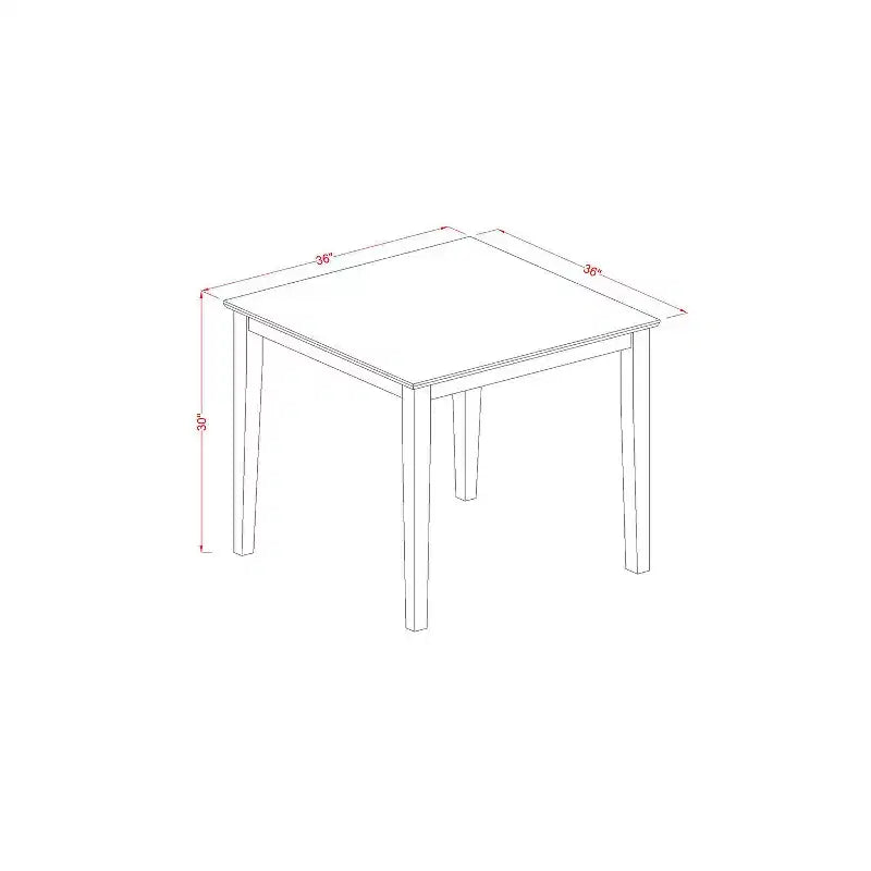 Ensemble table et chaises pour petite cuisine - Table à manger carrée de 91 cm avec 2 chaises - Ensemble de salle à manger style toscan
