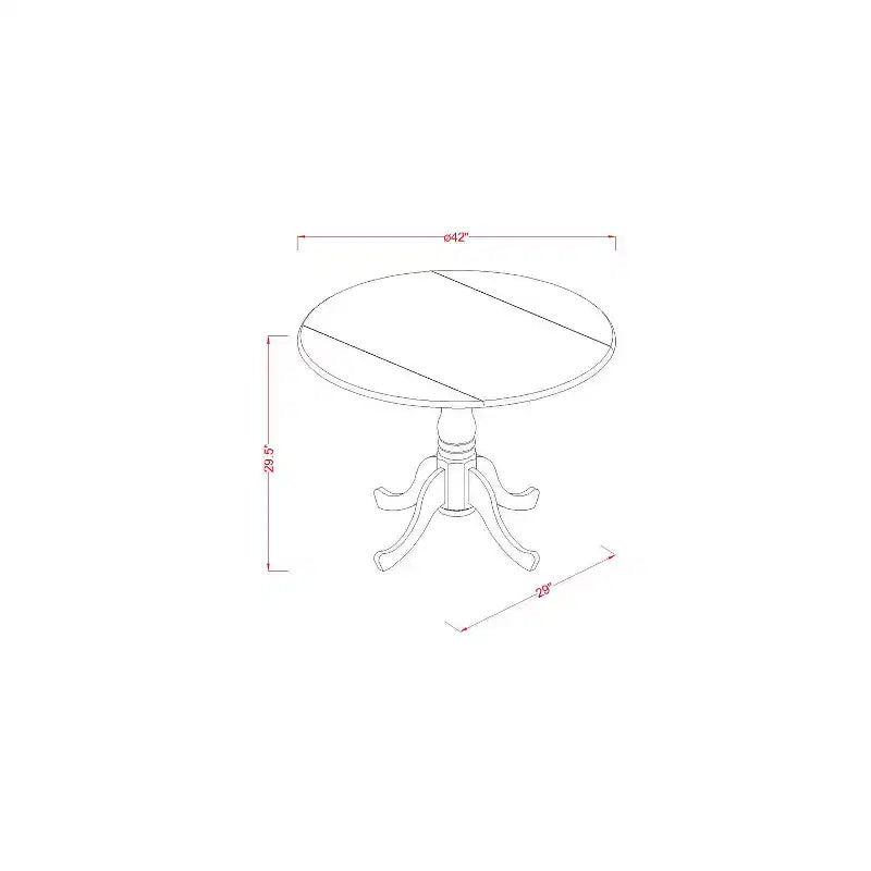Ensemble de salle à manger gothique - Table de cuisine avec abattants et chaises en cuir - 5 pièces