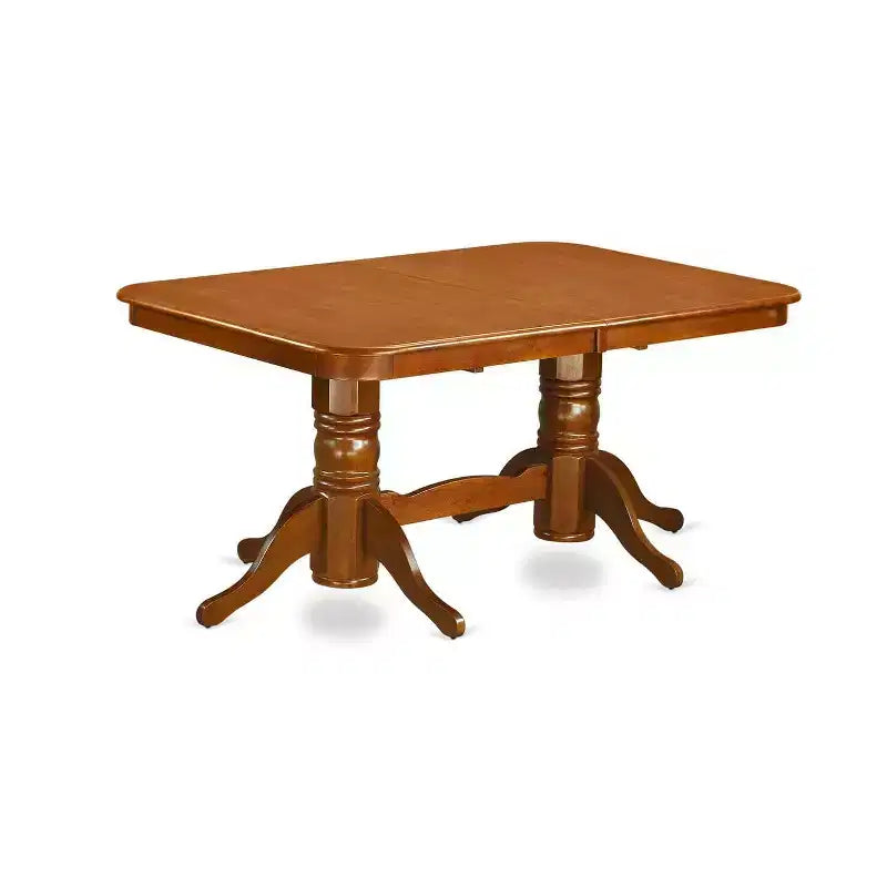 Ensemble table à manger rustique 5 pièces - Table de cuisine avec chaises, rallonge, finition marron selle