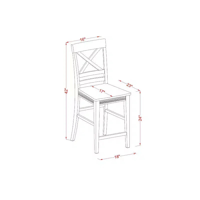 Ensemble table haute de bar - Table de bistrot et chaises - Mobilier de salle à manger moderne