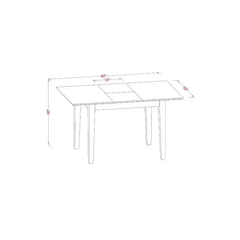 Ensemble salle à manger rectangulaire 7 pièces table et chaises - Tissu lin crème, pieds acajou - Meubles de salle à manger