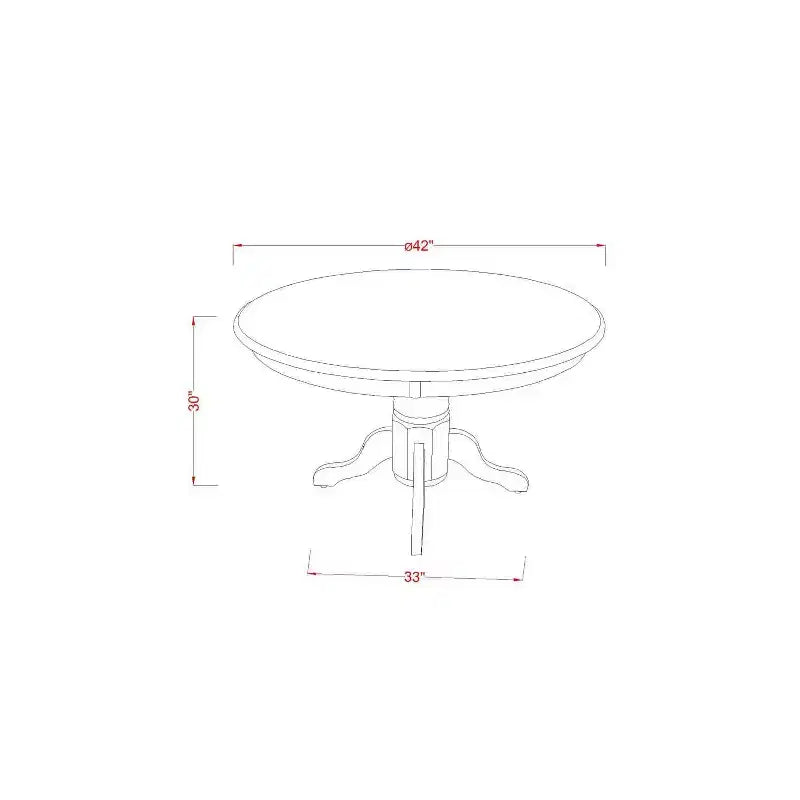 Ensemble table à manger ronde 3 pièces - Table 42 pouces et 2 chaises Parsons - Similicuir PU blanc et pieds en lin
