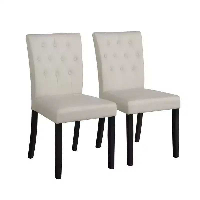 ChaletPosh Ensemble de salle à manger 5 pièces avec chaises de salle à manger déhoussables en lin