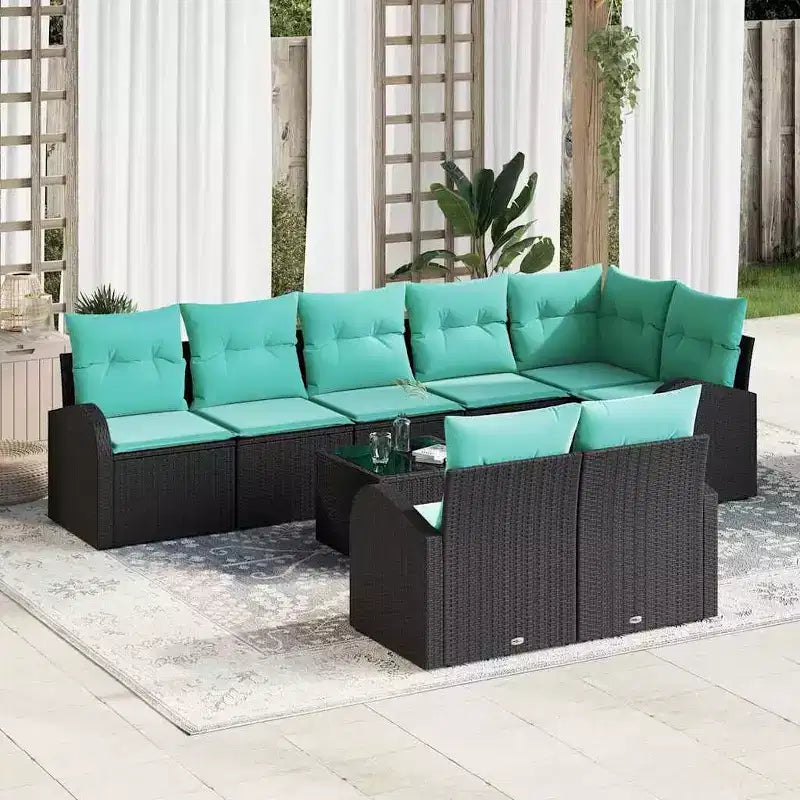 vidaXL Ensemble de canapés de jardin 8 pcs Résine tressée