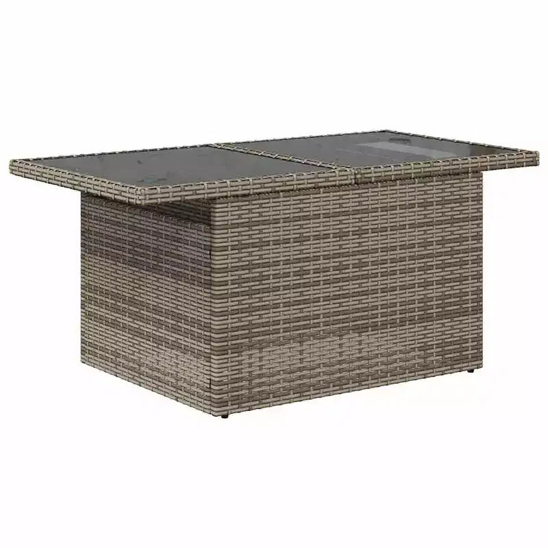 vidaXL Salon de jardin avec coussins 10 pièces en résine tressée