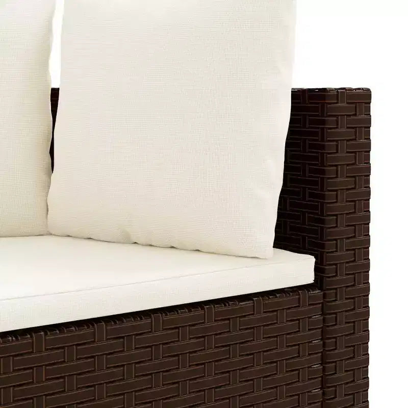vidaXL Salon de jardin avec coussins 9 pièces en résine tressée