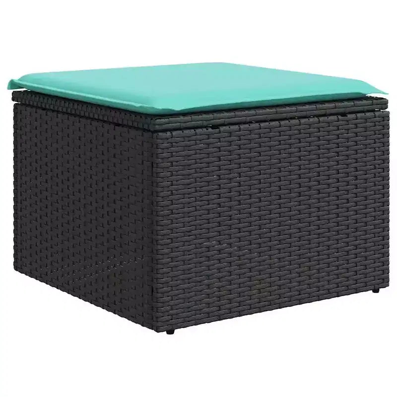 vidaXL Salon de jardin 8 pcs avec coussins résine tressée - Marron Sans rangement