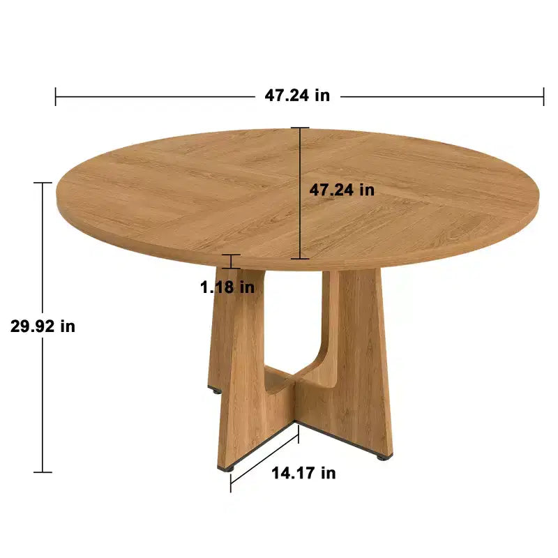 Ensemble de salle à manger 3 pièces GDFStudio Haven Farmhouse en bois et simili cuir
