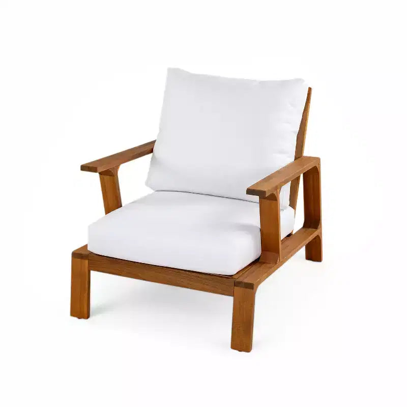 Ensemble de canapés de patio Bestier en bois d'acacia pour 4 personnes avec coussins et table basse, mobilier de patio moderne