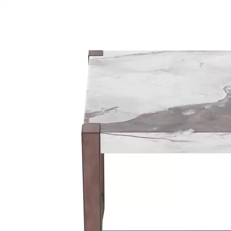 Ensemble de salle à manger avec table haute en marbre, ensemble table de bar avec 2/4 chaises rembourrées pour salle à manger, pub, cuisine, petits espaces, beige marron