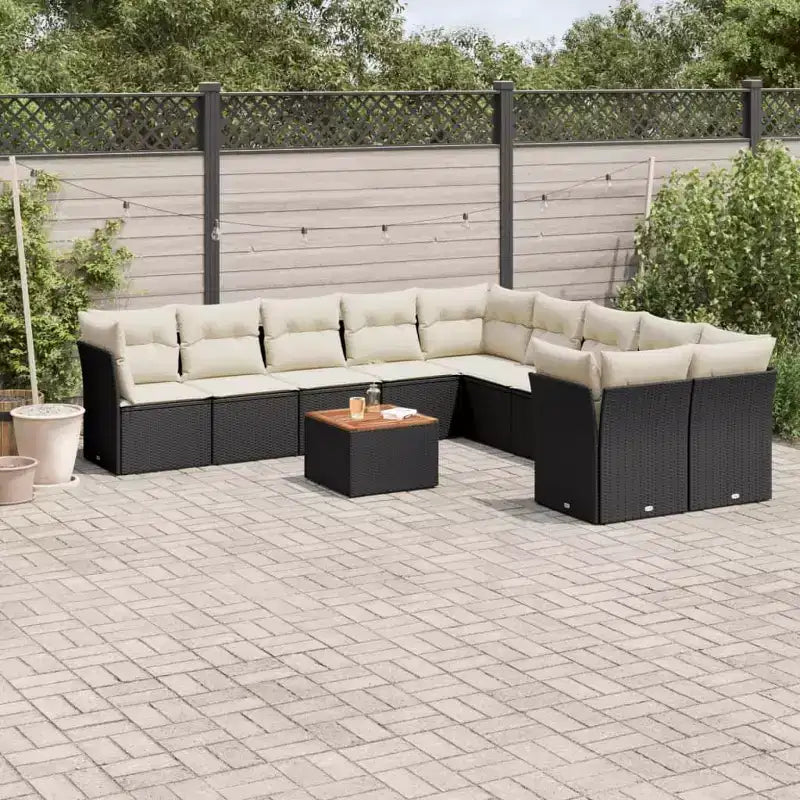 vidaXL Salon de jardin modulable avec coussins