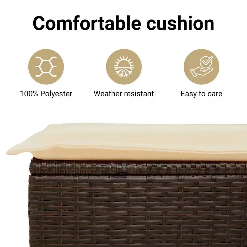 vidaXL Salon de jardin modulable avec coussins et table