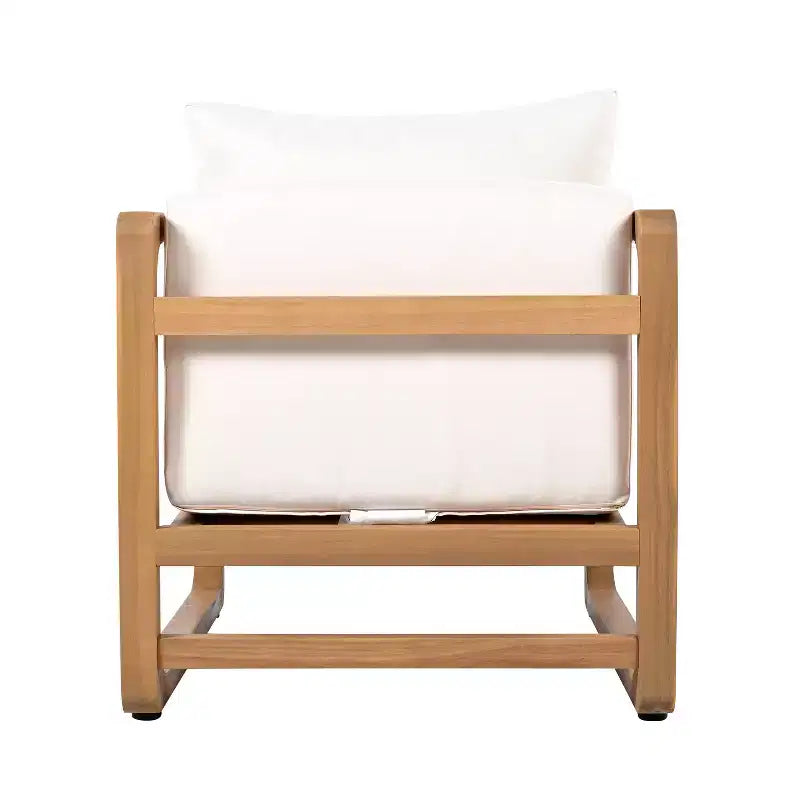 Christopher Knight Home Noelia Ensemble de deux meubles de patio surdimensionnés en bois d'acacia avec coussin et table à lattes