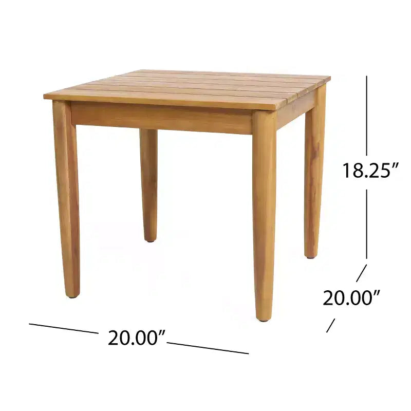 Ensemble de salle à manger d'extérieur 2 pièces Varun Farmhouse de Christopher Knight Home avec table en bois d'acacia et chaise à bascule en fer