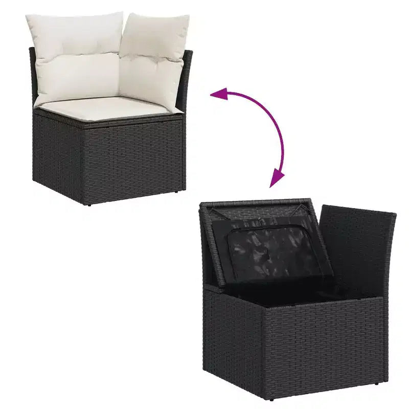 vidaXL Salon de jardin modulable avec coussins, diverses couleurs