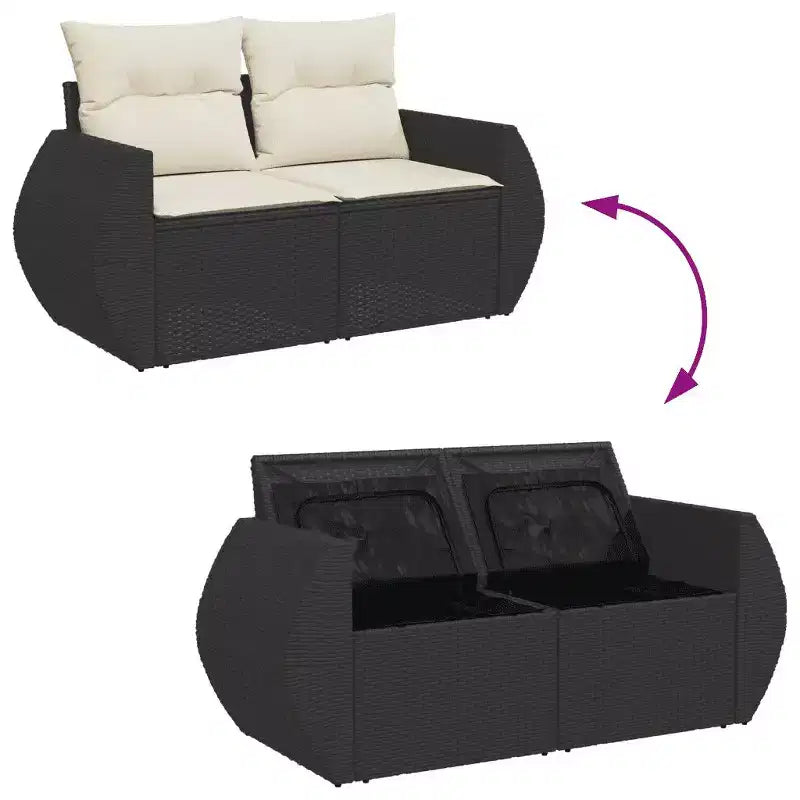 vidaXL Superbe ensemble de canapés modulaires de patio avec coussins