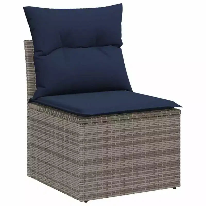vidaXL Salon de jardin avec coussins 6 pcs Résine tressée marron