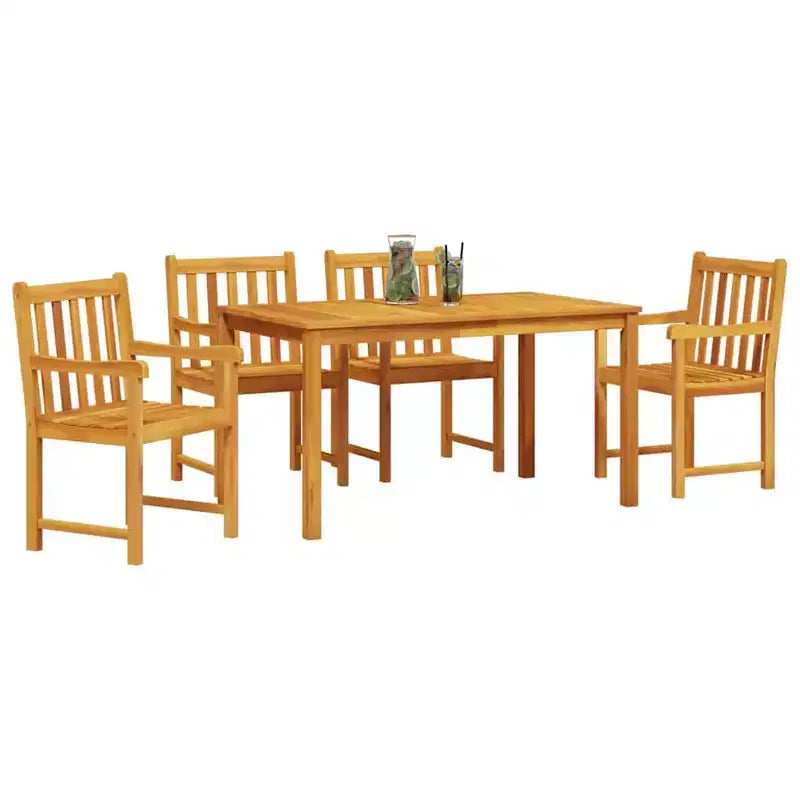 vidaXL Ensemble de salle à manger de jardin 5 pcs Bois d'acacia massif marron