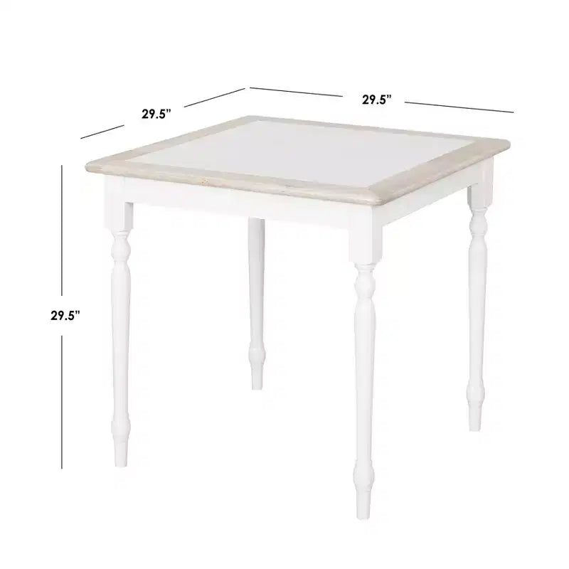 Ensemble de salle à manger 3 pièces Buylateral Chester avec plateau en carrelage blanc/naturel