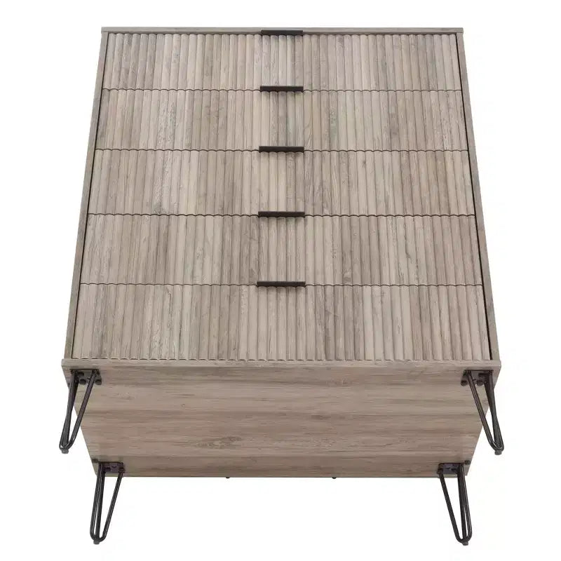 Ensemble de commode 5 tiroirs et table de nuit 2 tiroirs moderne Dumbo 2 pièces Manhattan Comfort