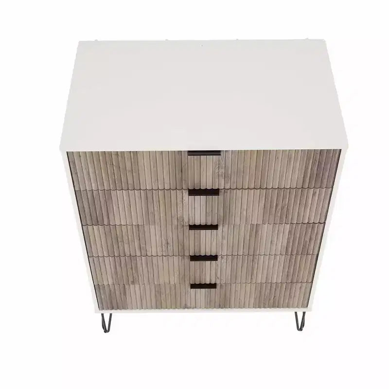 Ensemble de commode 5 tiroirs et table de nuit 2 tiroirs moderne Dumbo 2 pièces Manhattan Comfort