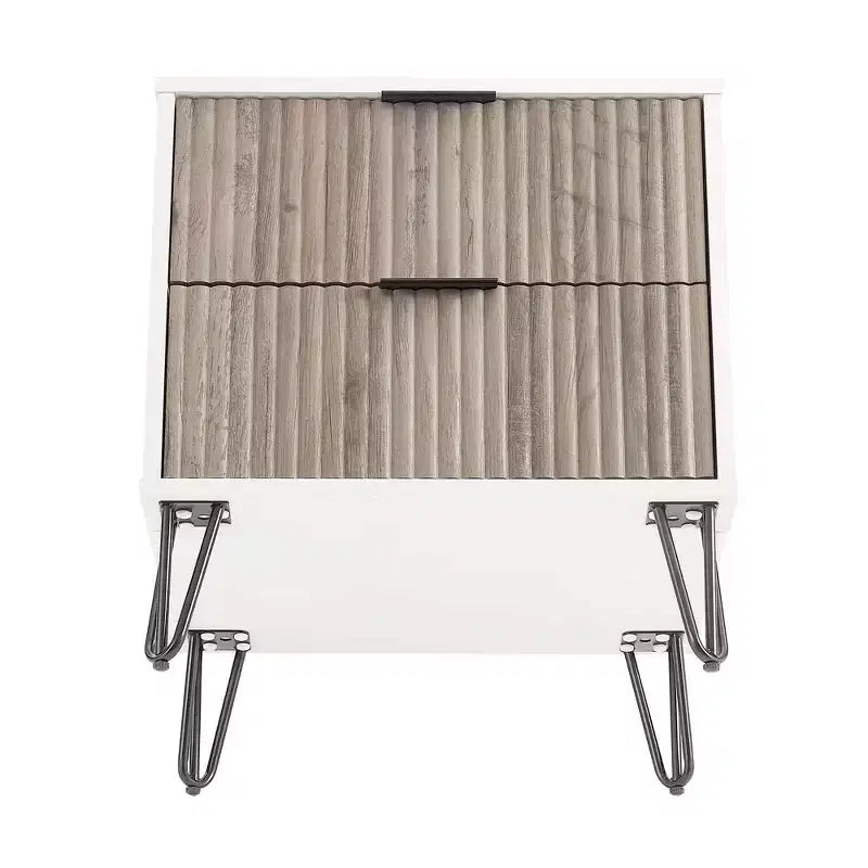 Ensemble de commode 5 tiroirs et table de nuit 2 tiroirs moderne Dumbo 2 pièces Manhattan Comfort