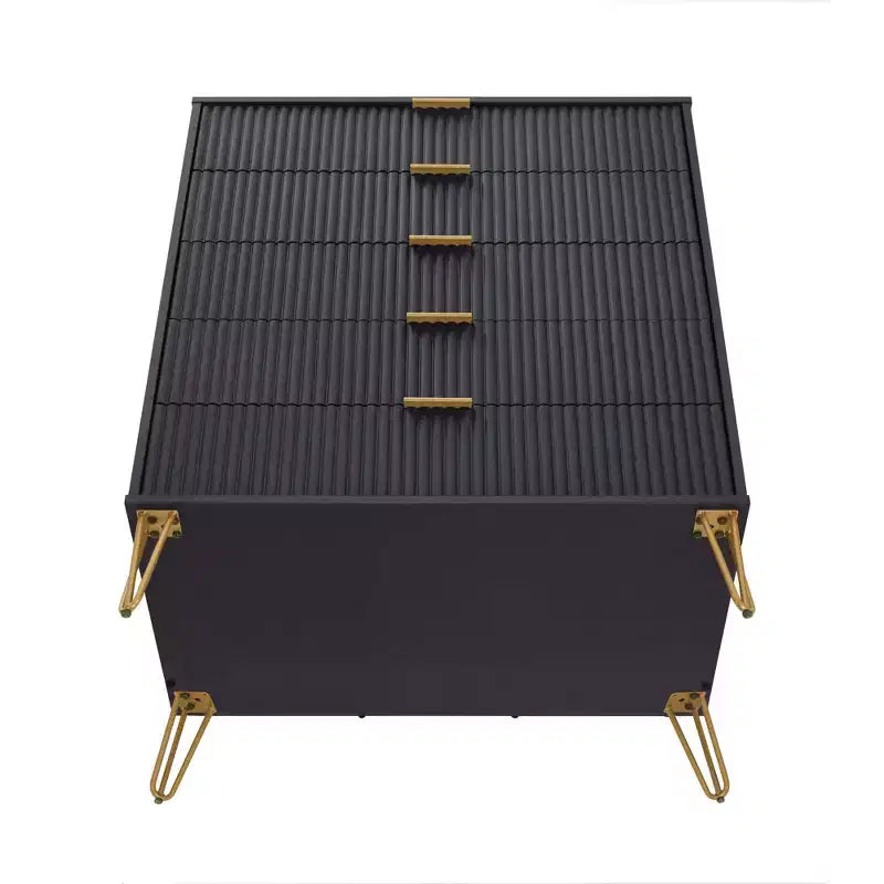 Ensemble de commode 5 tiroirs et table de nuit 2 tiroirs moderne Dumbo 2 pièces Manhattan Comfort
