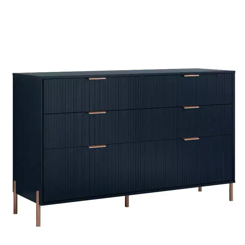 Ensemble de chambre Festivo 4 pièces : commode, chiffonnier 6 tiroirs et 2 tables de chevet 3 tiroirs Modern Elegance