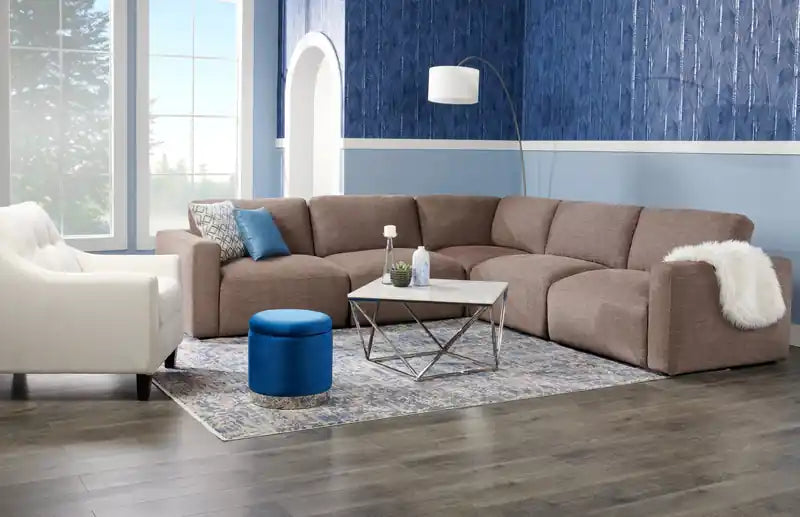 Table basse carrée moderne de 31,5 po – Plateau en marbre blanc avec base en métal chromé