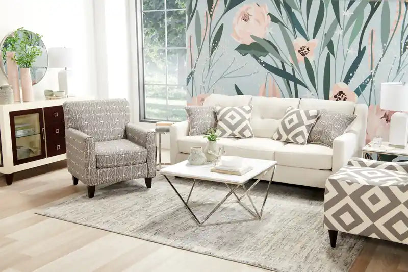 Table basse carrée moderne de 31,5 po – Plateau en marbre blanc avec base en métal chromé