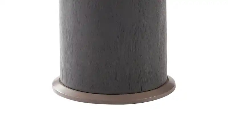 23.6 Table d'appoint ronde moderne - Verre trempé ambré et bois noir