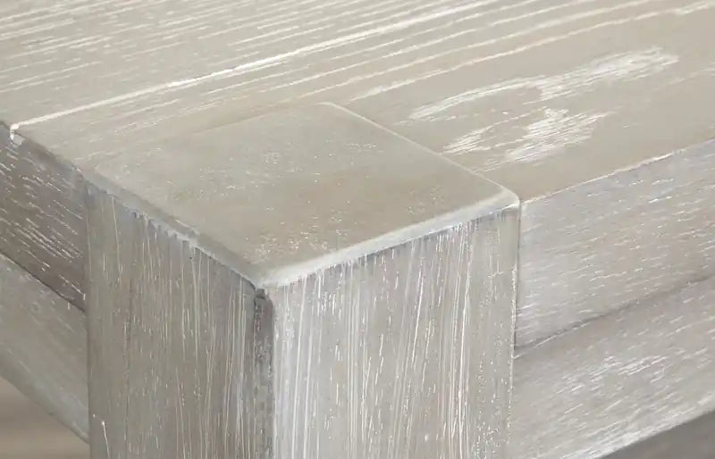 Table basse contemporaine 60 en bois massif avec étagère et roulettes - Gris Calico